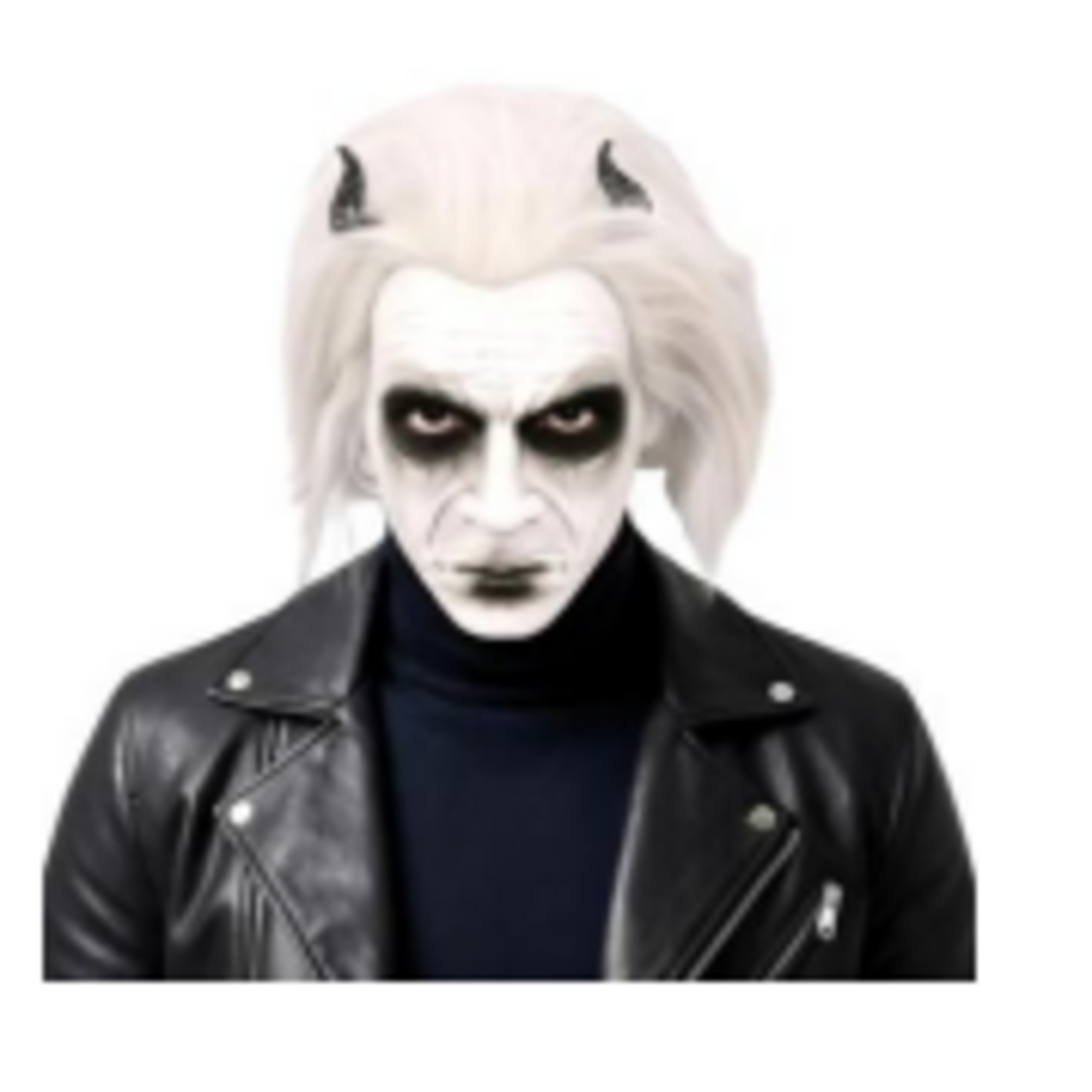White Demon Horn Mask