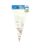 30CT CELLOPHANE CONE TREAT BAGS WITH TIES