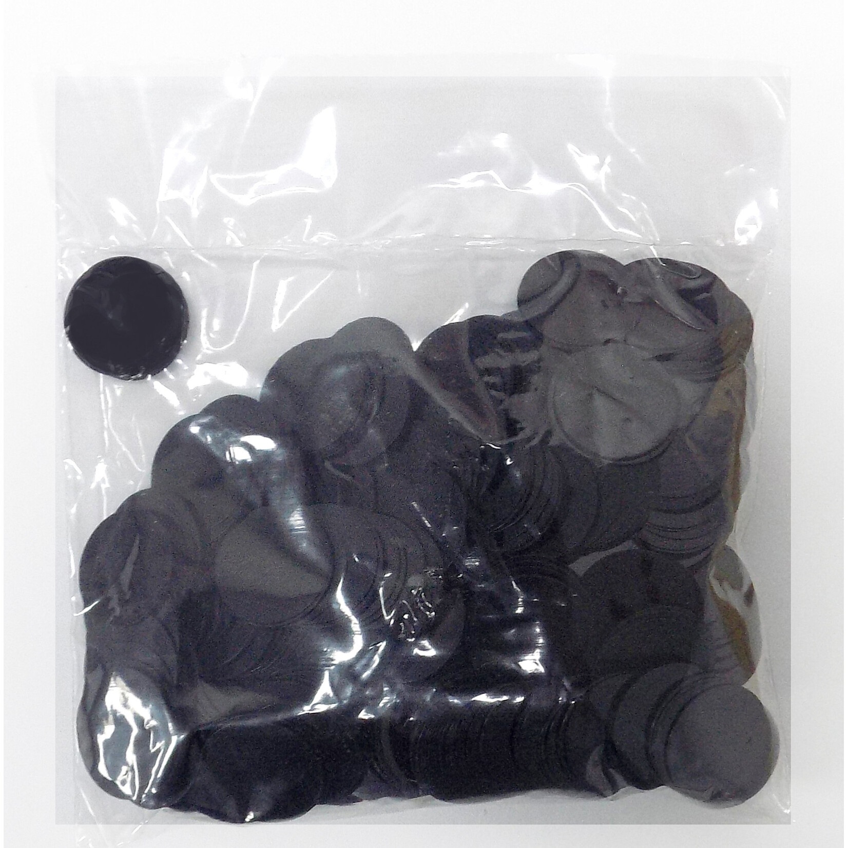 Plain Sequin Round 100 grams 20mm Black