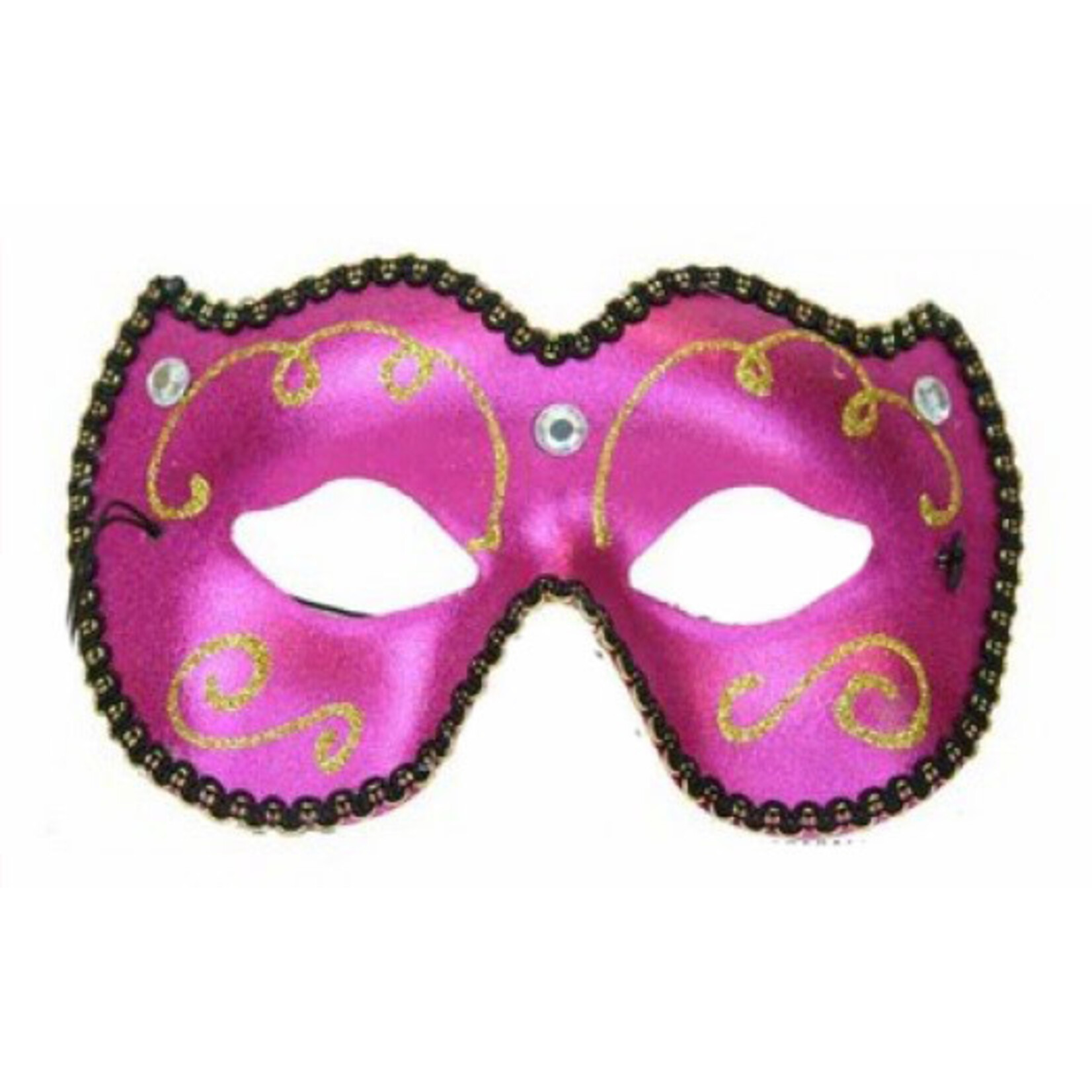 Hot Pink & Gold Masquerade Mask