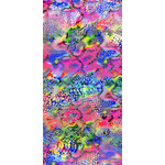 POLYESTER DIGITAL SPANDEX 58-60 #13 PINK MULTU/SILVER