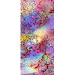 POLYESTER DIGITAL SPANDEX 58-60 #5 RED-BLK-PEACH/SILVER