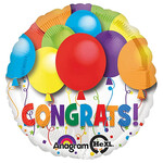 18" MYLAR BALLOON PKG - BOLD CONGRAT BALLOON