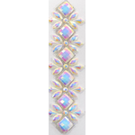 Rhinestone Trimming Design #1 - White AB