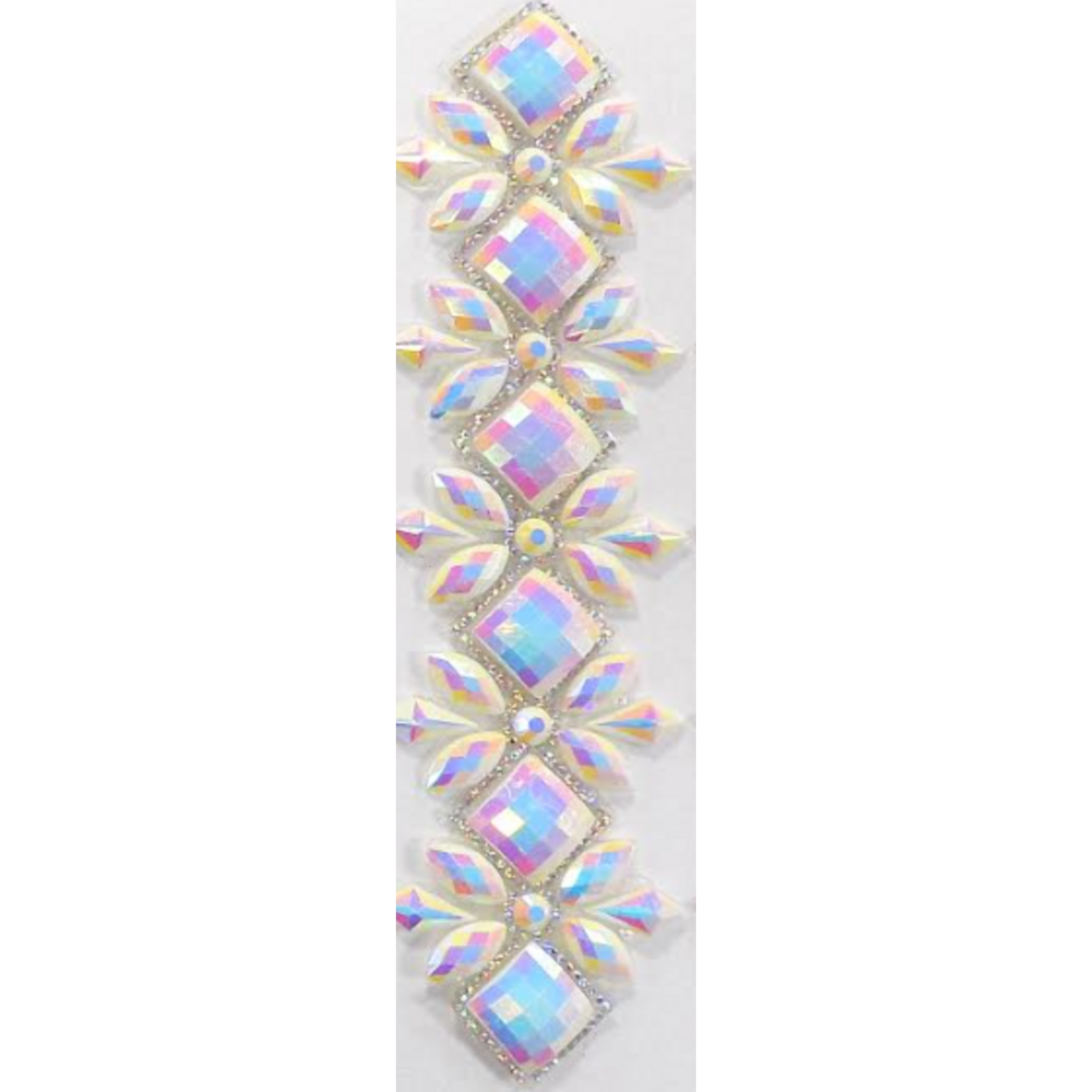 Rhinestone Trimming Design #1 - White AB