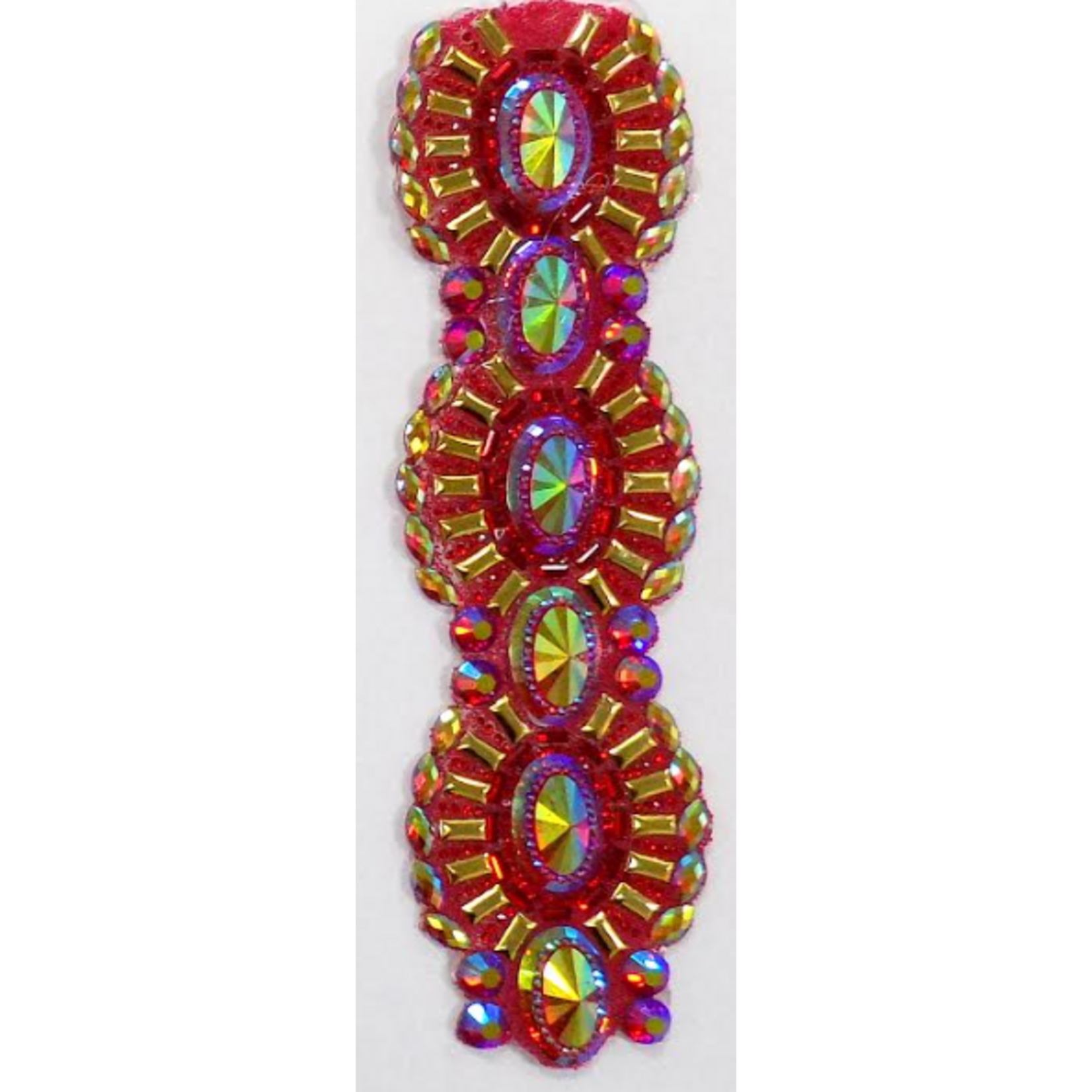 Rhinestone Trimming Design #6 - Red AB