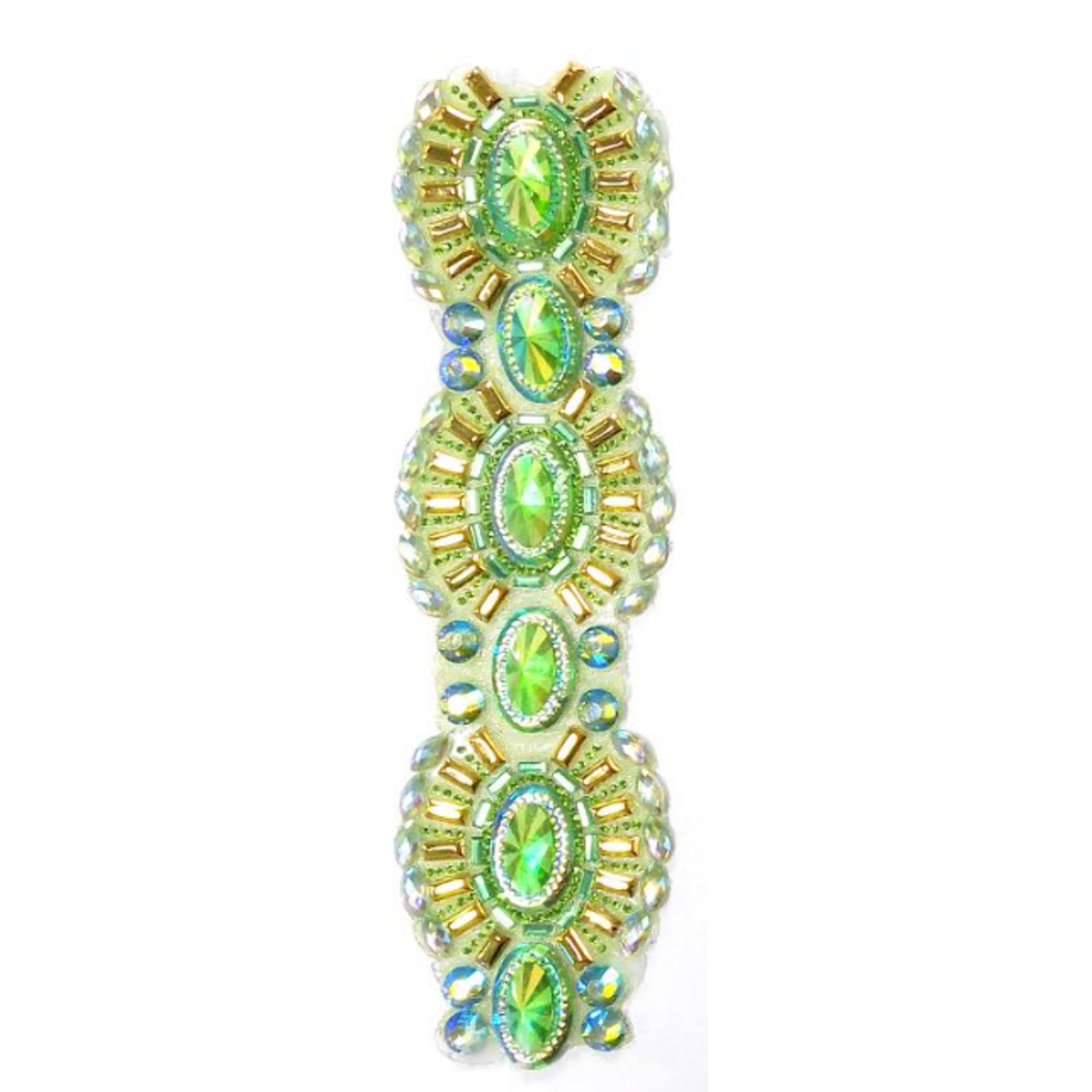Rhinestone Trimming Design #6 - Green AB