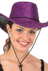 Glitter Cowboy Hat Purple - Samaroo's 