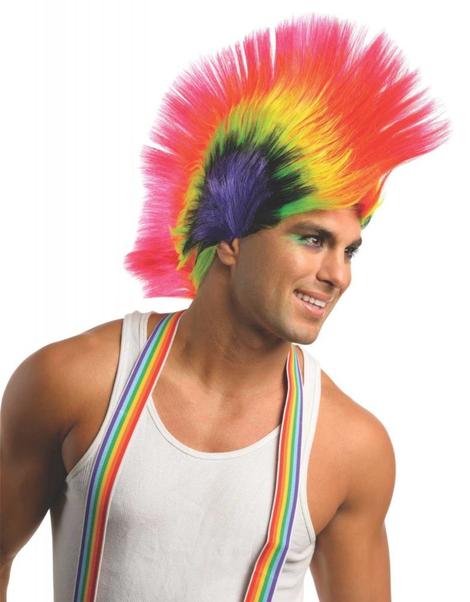 RAVE PINK MOHAWK WIG Multi-coloured - Samaroo's Limited RAVE PINK MOHAWK WIG Multi-coloured - Samaroo's Limited