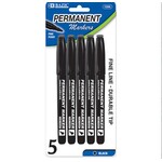 Black Fine Tip Permanent Markers W Pocket Clip