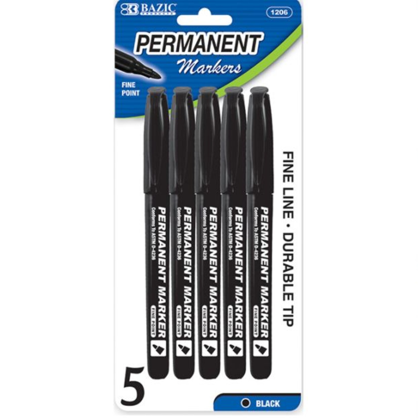 Black Fine Tip Permanent Markers W Pocket Clip