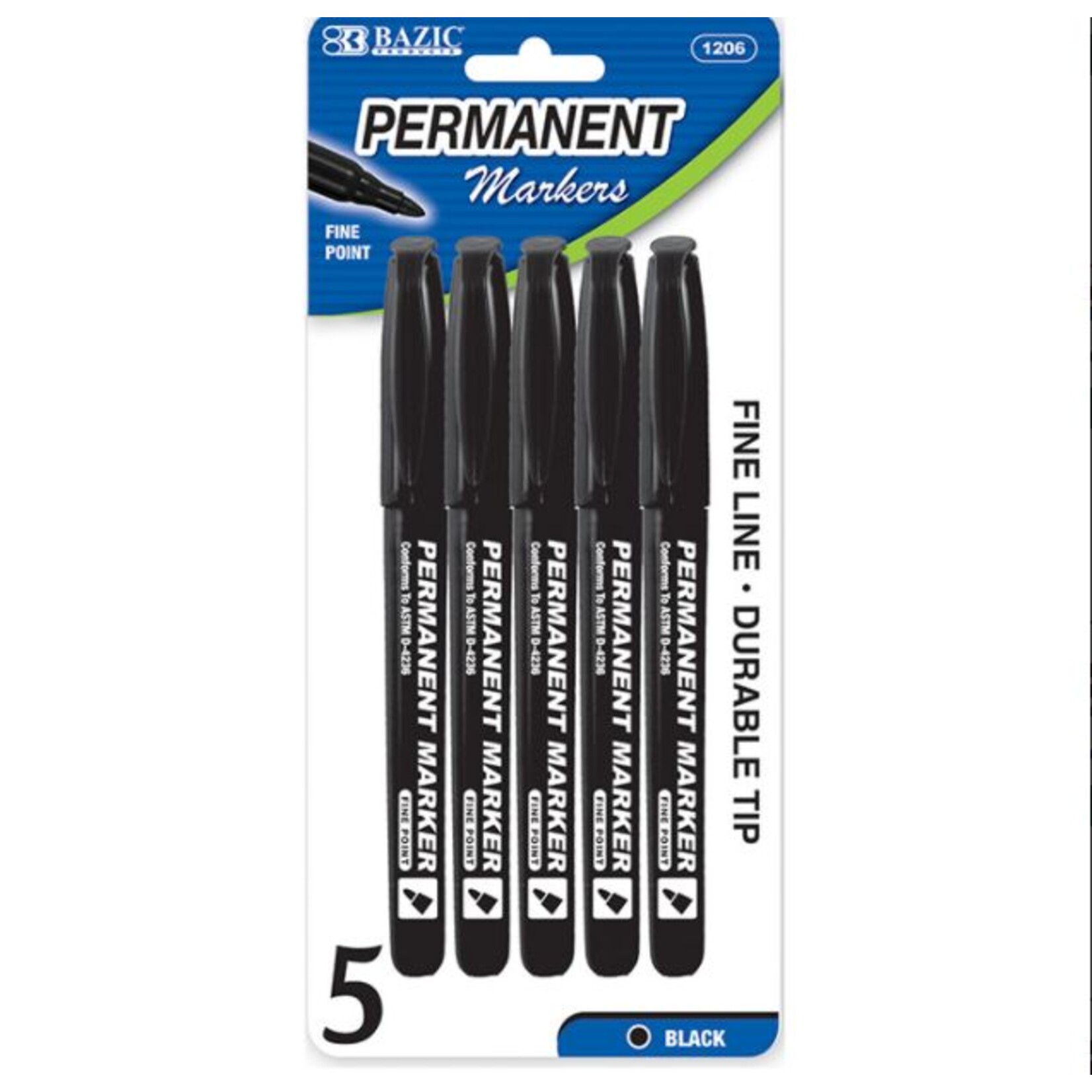Black Fine Tip Permanent Markers W Pocket Clip
