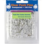 Clear Transparent Push Pins (100/Pk)