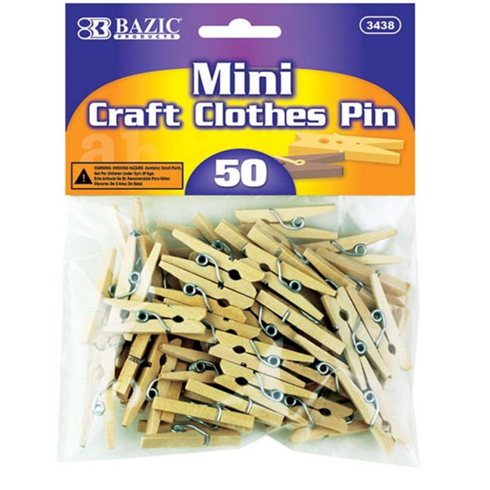 Mini Natural Clothes Pin (50/Pack)