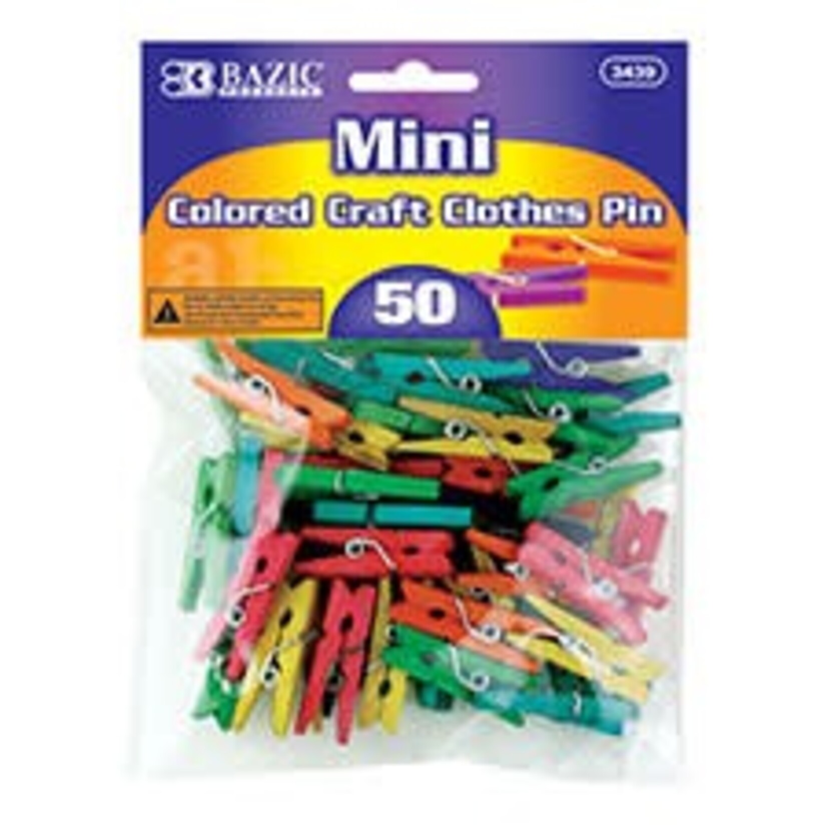 Mini Coloured Clothes Pin (50/Pack)