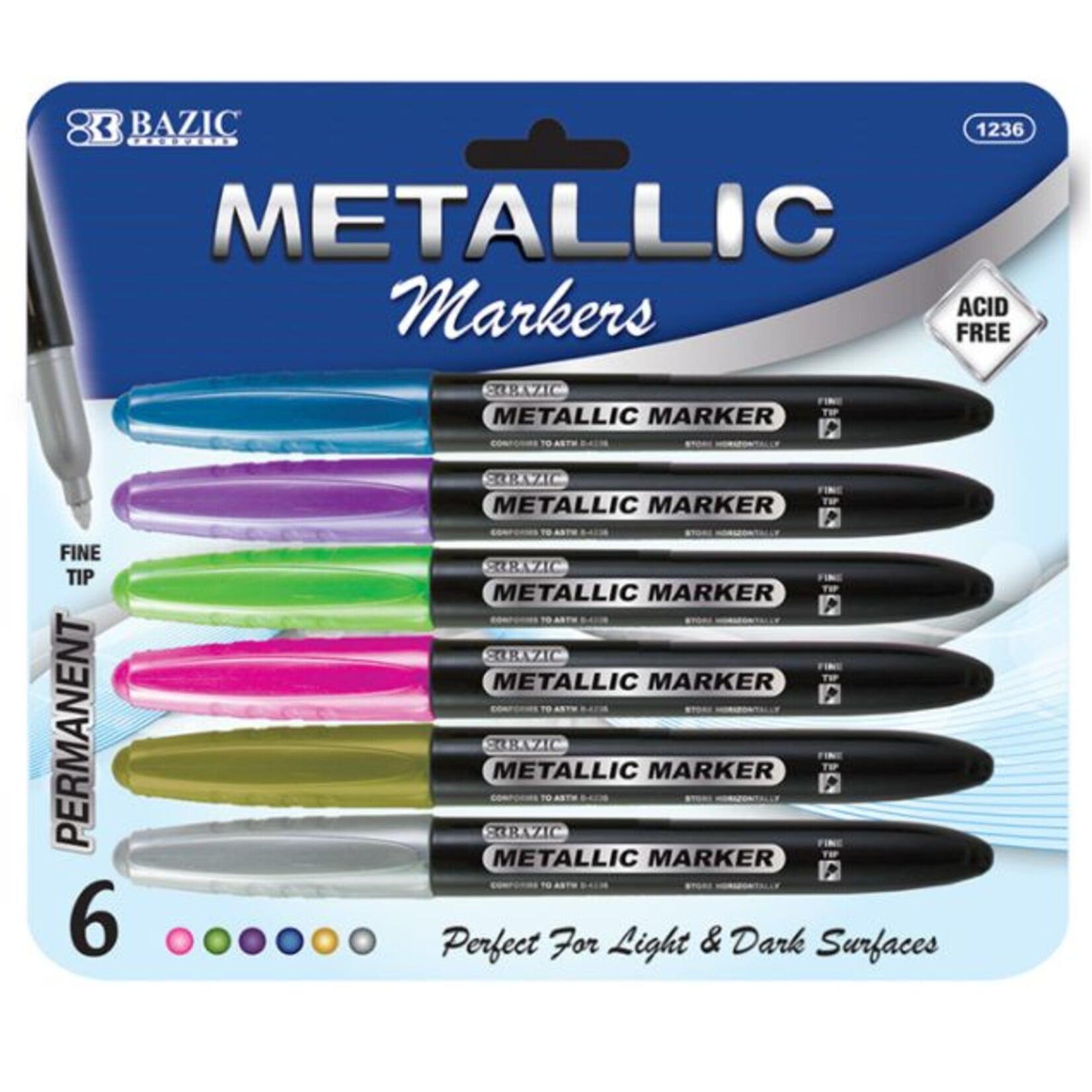 Metallic Markers 6ct