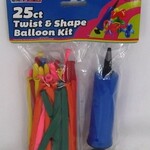 Modelling Balloons & Pump Kit Assorted Colours