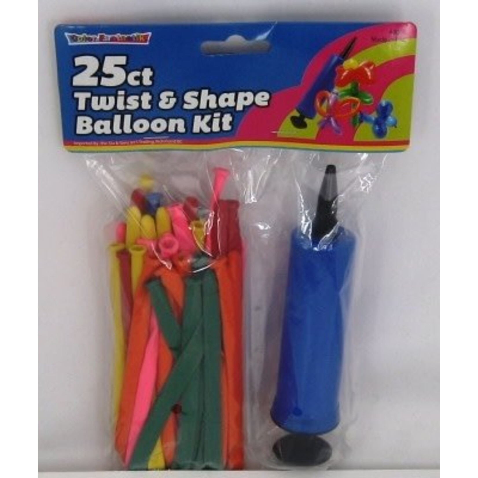 Modelling Balloons & Pump Kit Assorted Colours