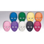 Plastic Colored Face Mask Black
