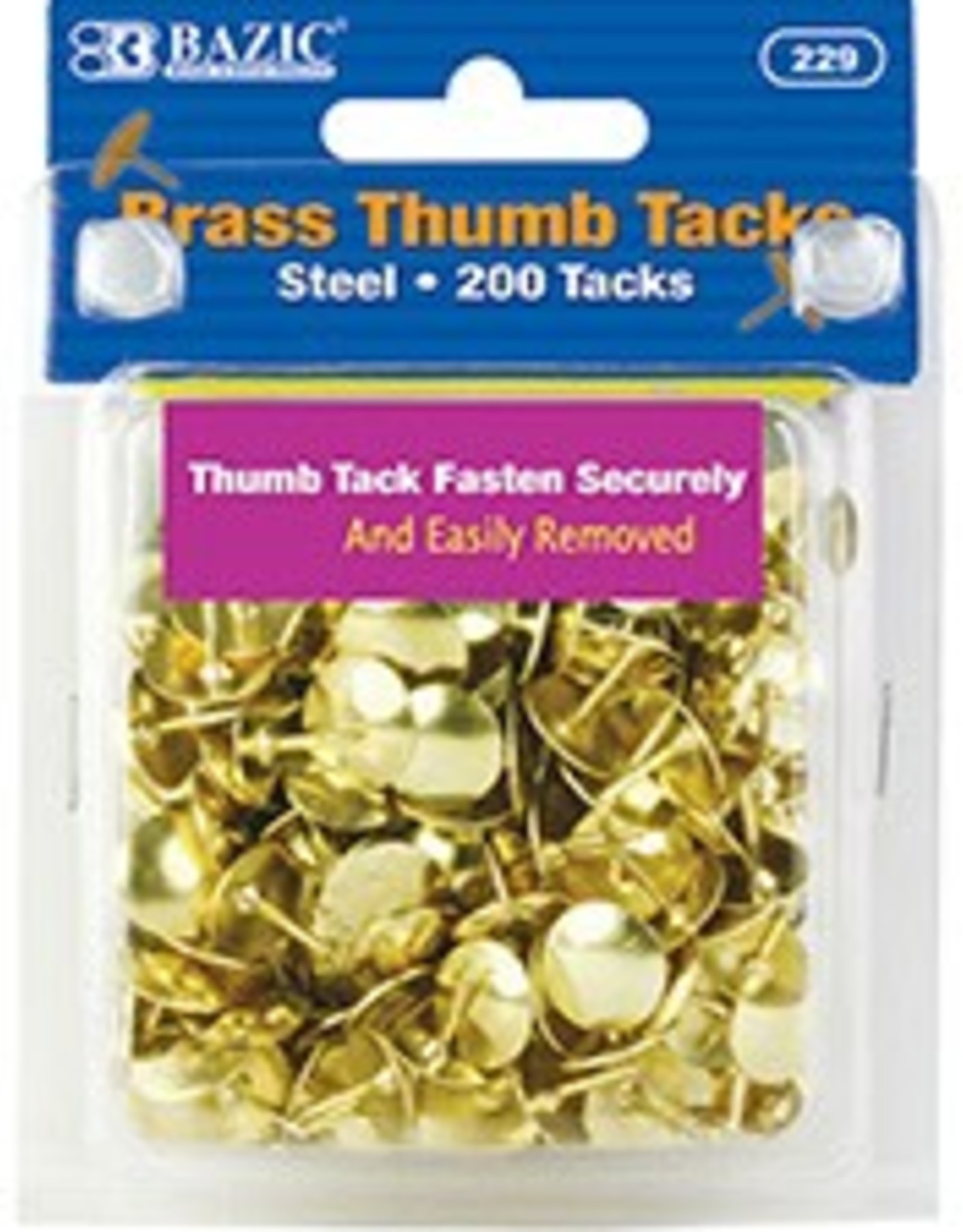 Brass (Gold) Thumb Tack 200Pcs Samaroo's Limited