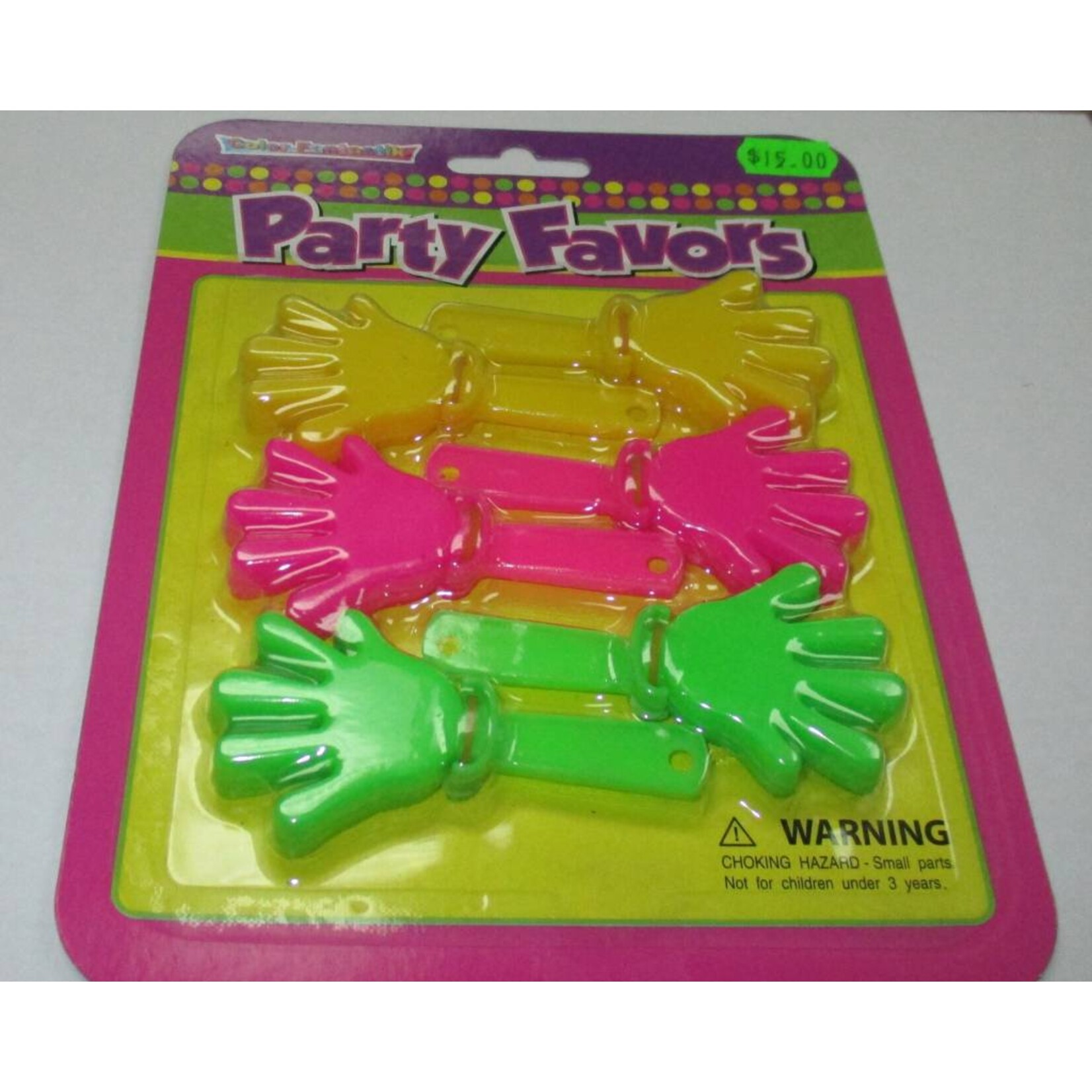 Party Favors Mini Clappers Assorted Colours