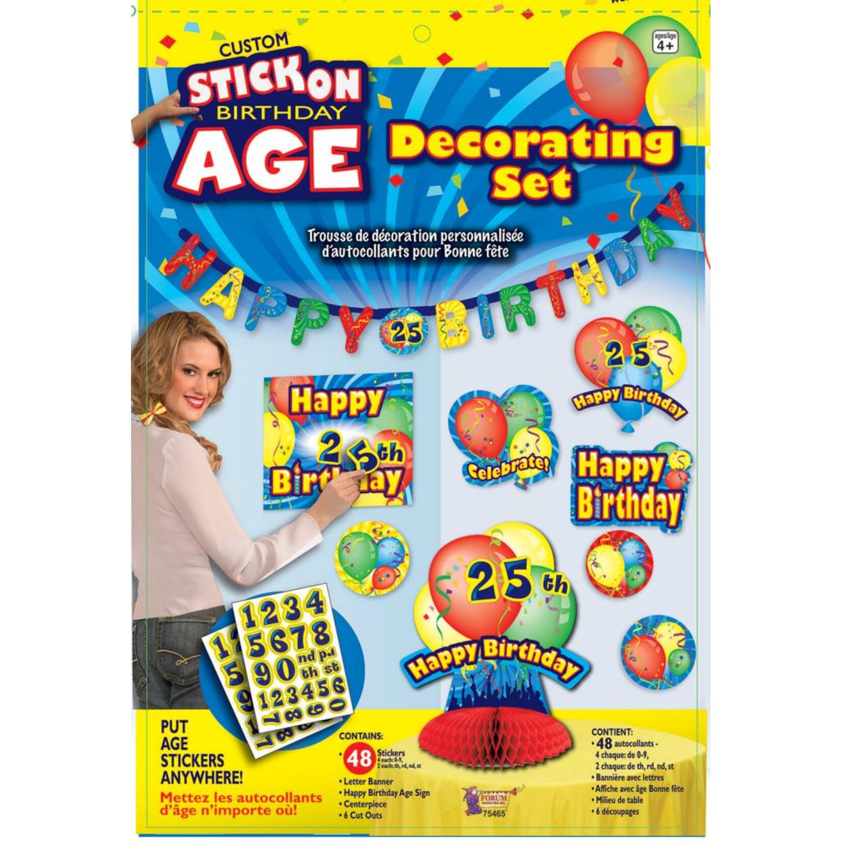 Customize  Stick On Birthday Set - Banner/Sign/Cut Outs