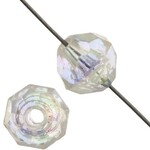 Facetted Bead 8Mm  Transparent Crystal Ab(36 Pcs)