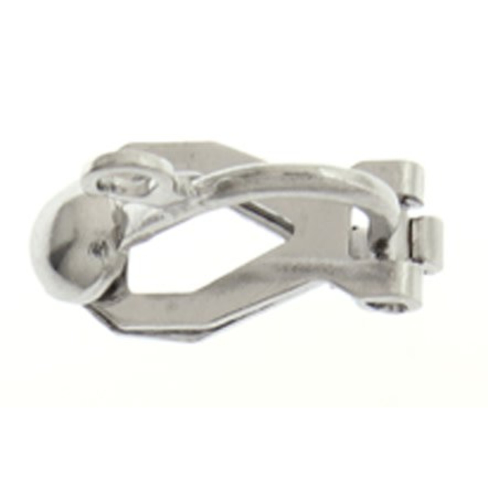Earring Clip On W/Hook Nickel (4Pairs) 13X8Mm