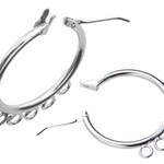 Chandelier Earring 7 Ring 23Mm Rhodium Nickel Free (5 Pairs)