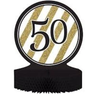 Creative Converting CP HNYCOMB "50" BLK & GOLD