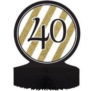 Creative Converting CP BLK & GOLD HNYCOMB "40"