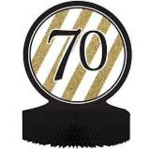 Creative Converting CP BLK & GOLD HNYCOMB "70"