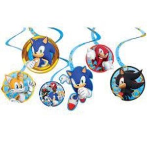 Amscan SONIC SWIRL DECORATIONS