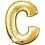 MAYFLOWER 34" LETTER C GOLD - PKG