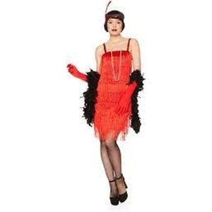 20's RED FLAPPER DRESS