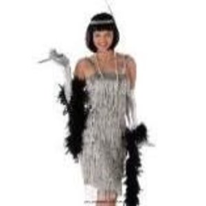 20's SILVER FLAPPER DRESS