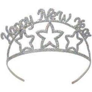 Beistle Co. GLITTERED METAL HAPPY NY TIARA