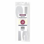 NorthWest Party 9.5 IN SERVING FORK & SPOON SETS - WHITE 4CT