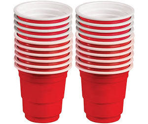 Entertaining Essentials EE119 2 oz Shot Glasses, Red - 24 Piece