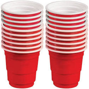 PARTY ESSENTIALS PARTY SHOT GLASS RED 2 OZ 20CT