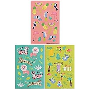 Amscan JUNGLE ANIMAL STICKERS - 12 SHEETS