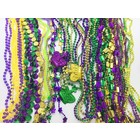 RINCO 100 PC MARDI GRAS BEAD NECKLACE ASST 24 IN - 48IN