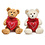 Burton and Burton 9IN BROWN/CREAM AST BEAR HOLDING RED HEART