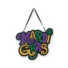 Fun Express MARDI GRAS DOOR HANGER 11IN