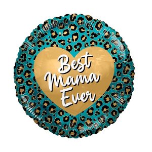 Burton and Burton MOM 17IN BEST MAMA EVER LEOP TEAL & GOLD