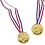 RINCO 1.5IN GOLD PLASTIC MEDAL 12CT