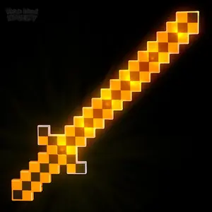 Rhode Island Novelty 24IN LIGHT UP HALLOWEEN PIXEL SWORD