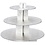 ENJAY 3-TIER SILVER CUP CAKE STAND