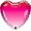 18IN PINK OMBRE HEART - FLT