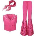 80'S PINK DOLL WESTERN OUTFIT L